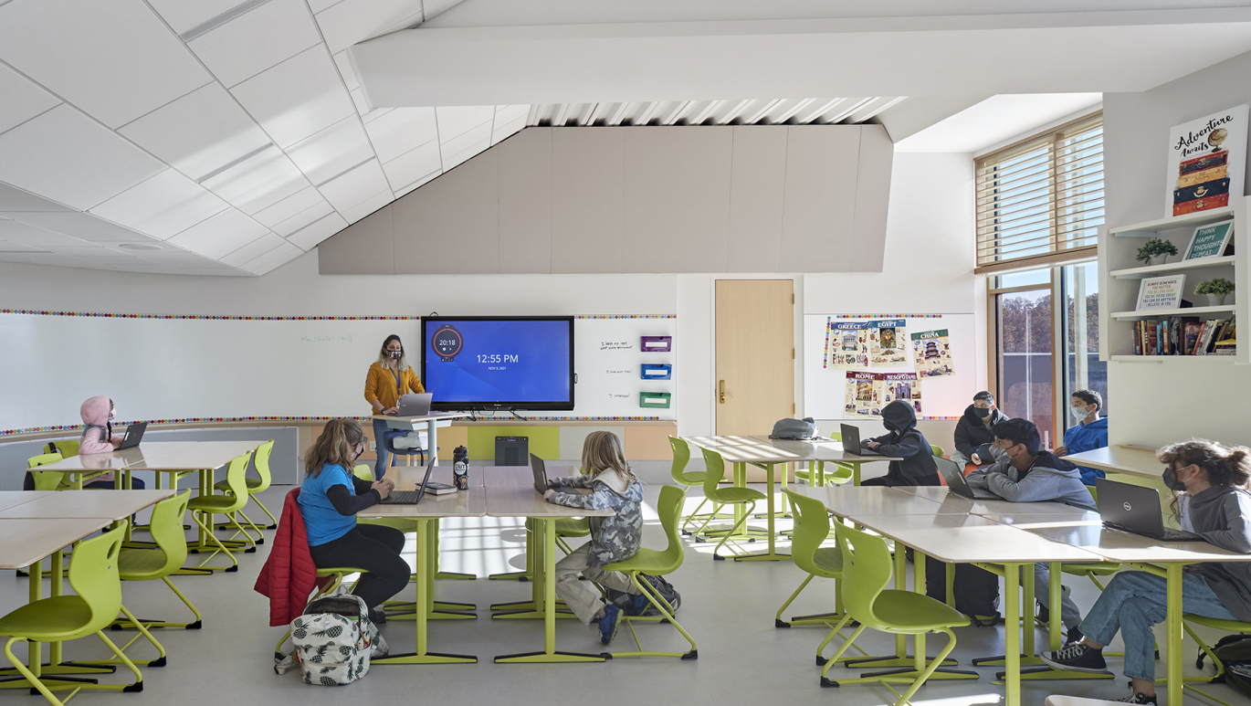 Daylit classroom with ‘Panoptic’ teaching corner