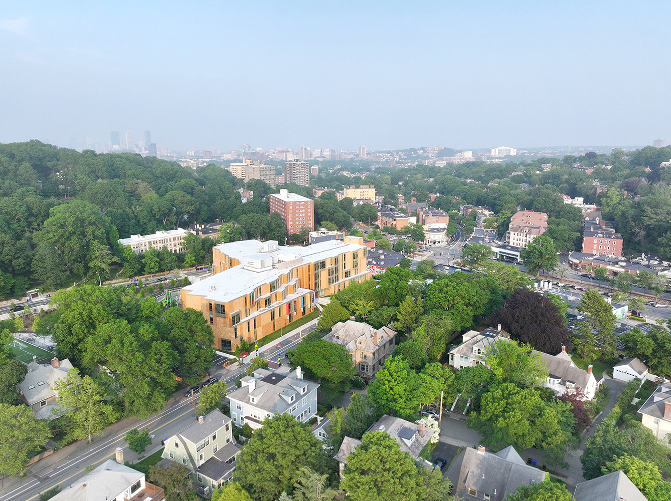 Drone view of Driscoll School
