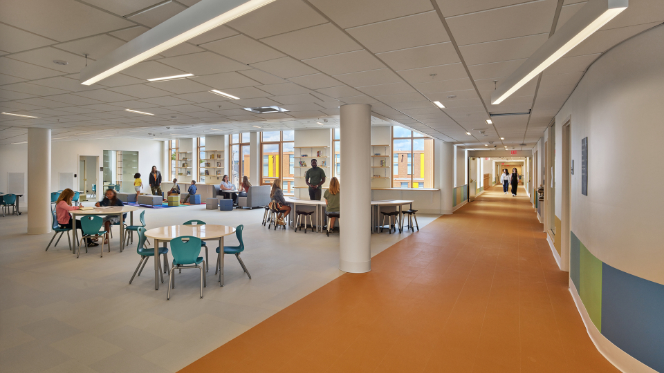 Learning Commons, One of Two, Embedded In the Classroom Wings 