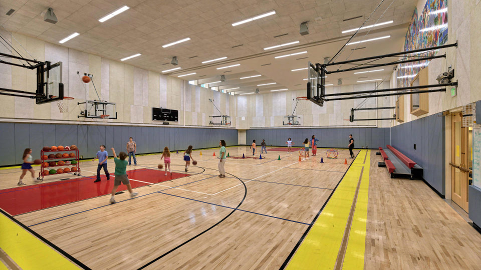 Below Grade Gymnasium with Clerestory Natural Light
