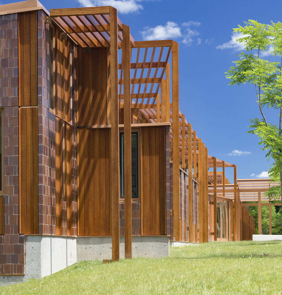 Ironwood columns for function & civic scale