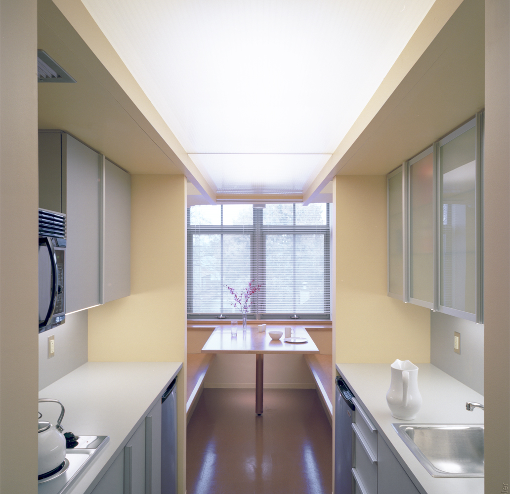 Innovative double studio dining/study/social alcove
