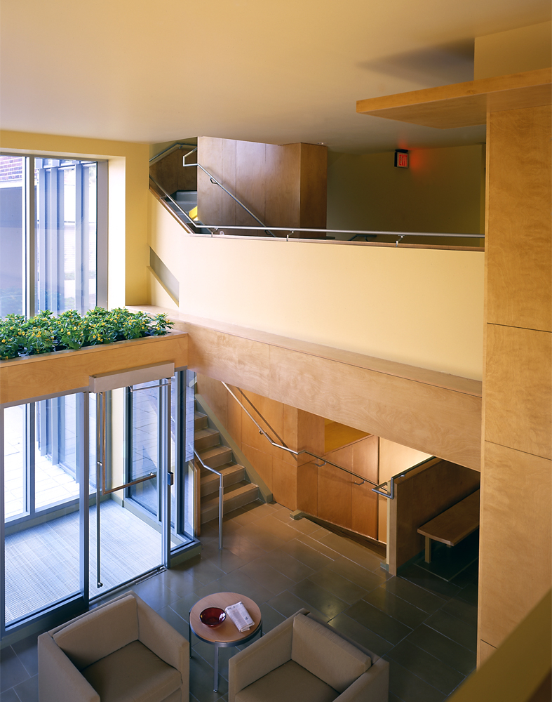 Study space visibility activated by stair traffic