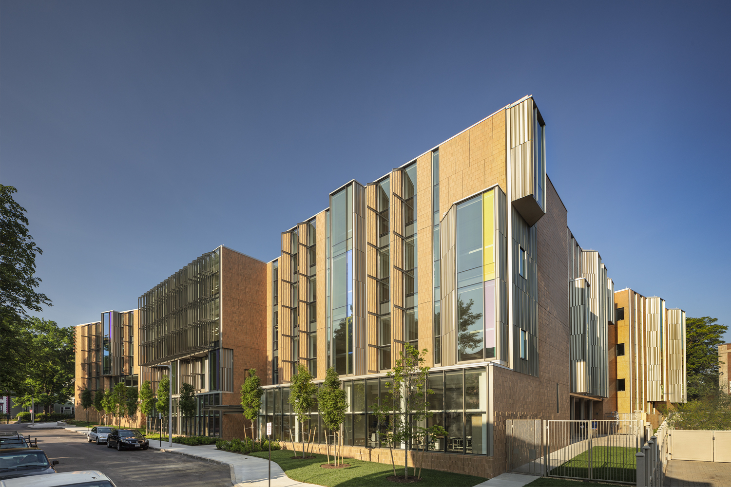 Neighborhood bay windows reaching outward