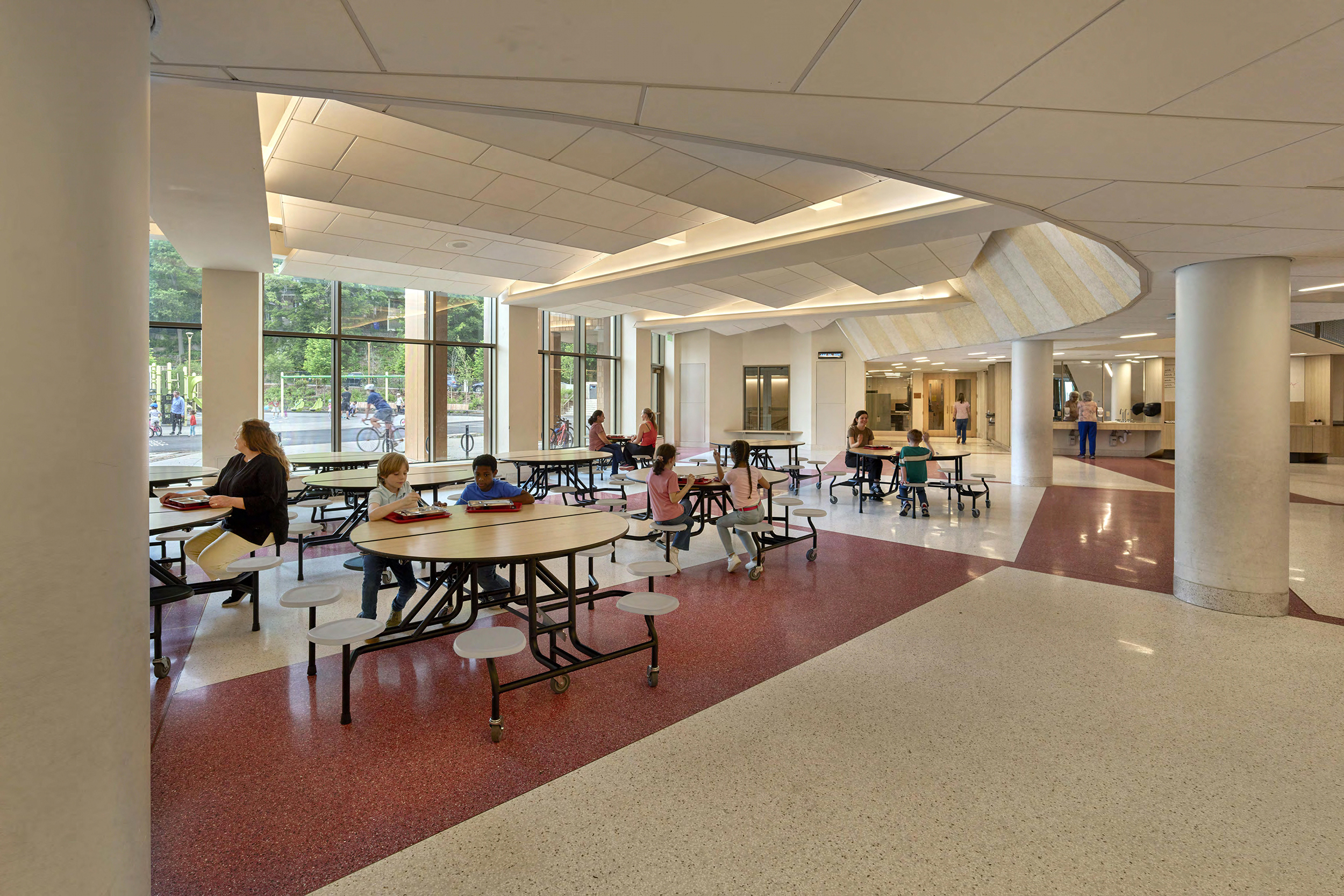 Cafeteria/Learning Commons Fronting Adjacent School Yard